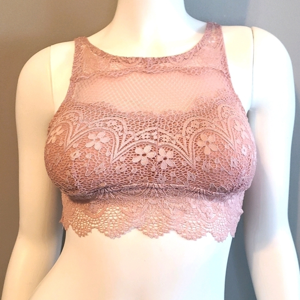 Dusty Rose Lacey Bralette size small